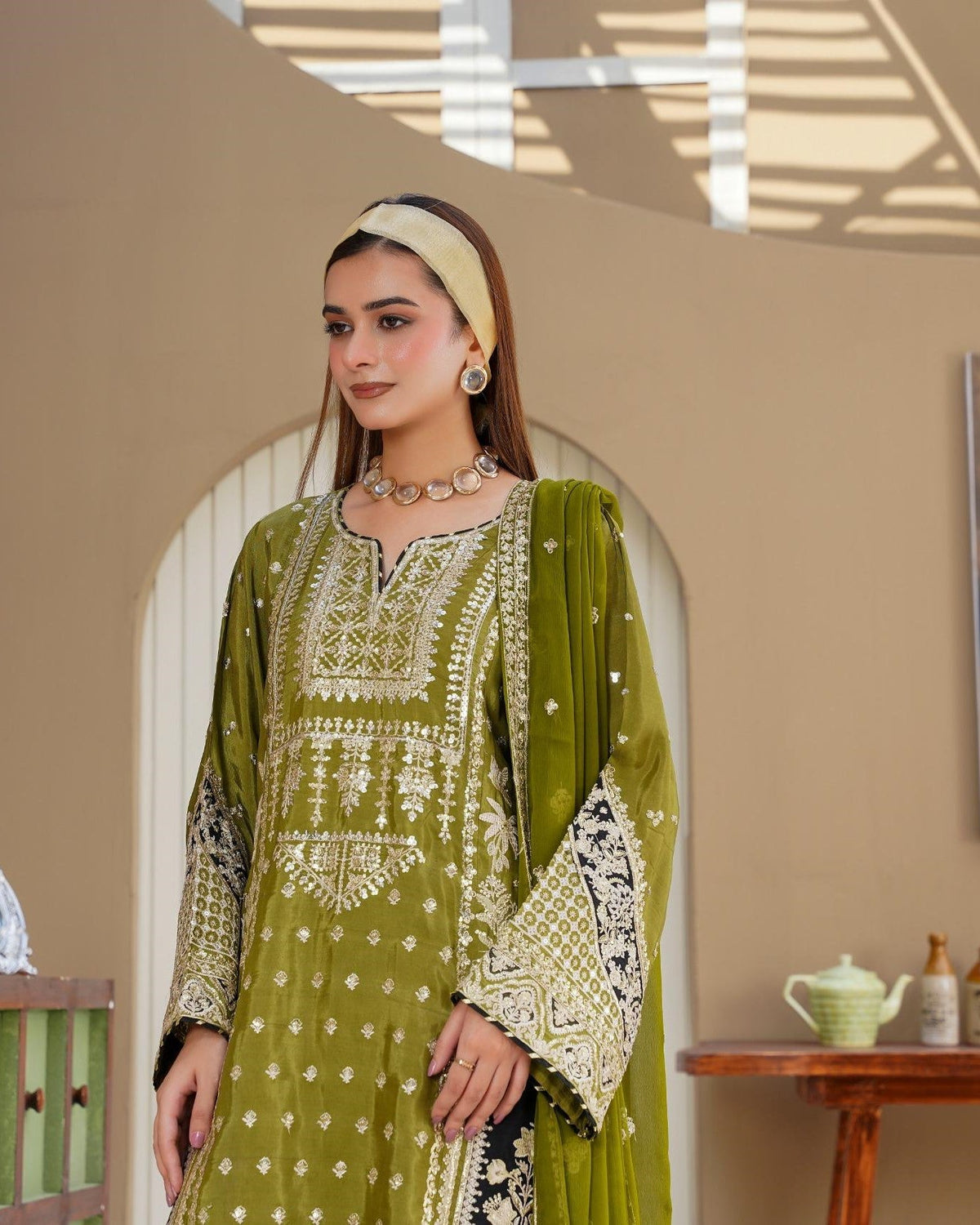 Designer Silk Salwar Suit with Dupatta Online in Sri Lanka India Australia