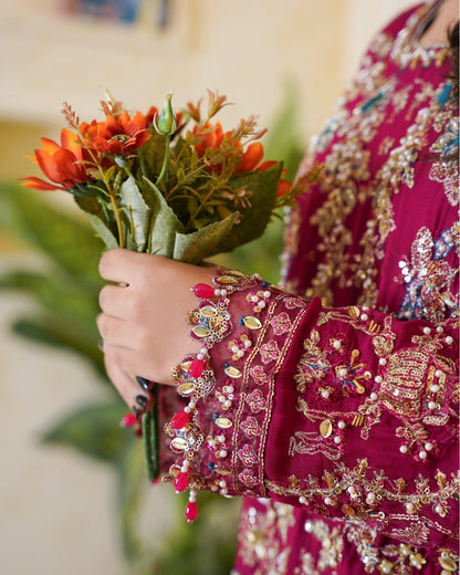 Chiffon Embellished crushed Sharara Dress Online in Sri Lanka India Australia