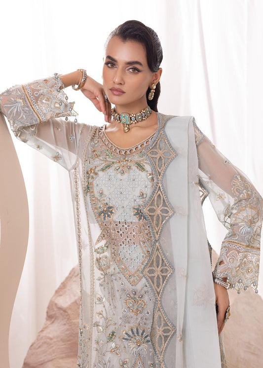 Chiffon Embroidered Festive Wear Suit Online in Sri Lanka India Australia