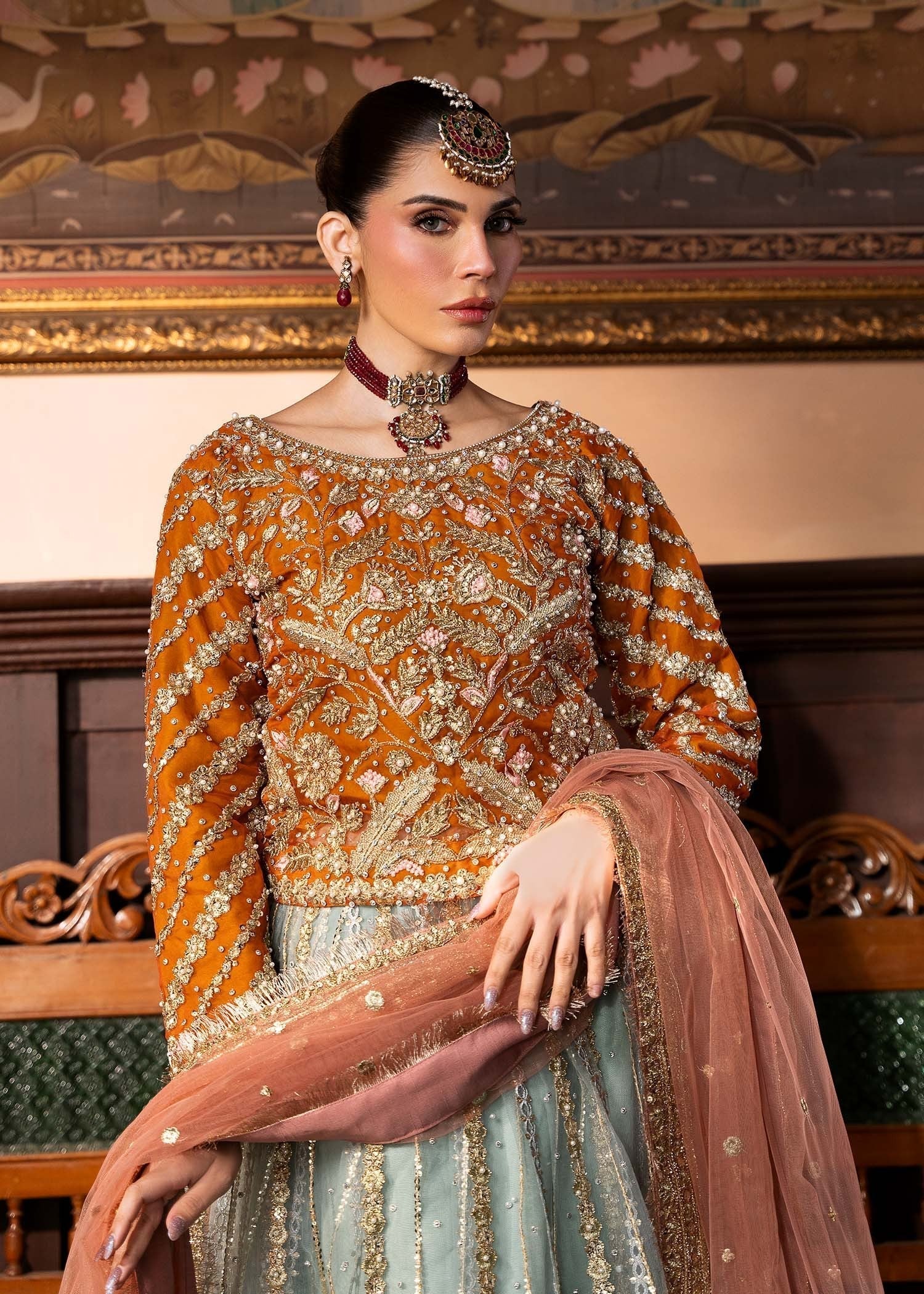Chiffon Net 3 Piece Lehenga Suit Online in Sri Lanka India Australia