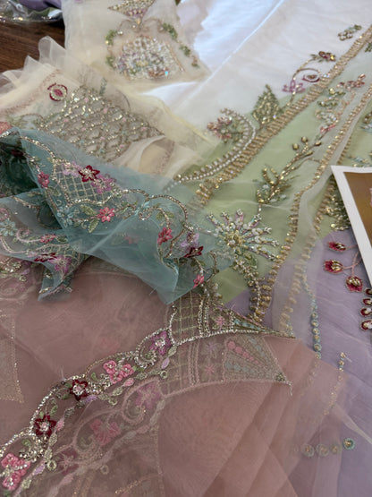 Chiffon Pakistani Designer Suit Online in Dubai DXB UAE Abudhabi Meena Bazaar