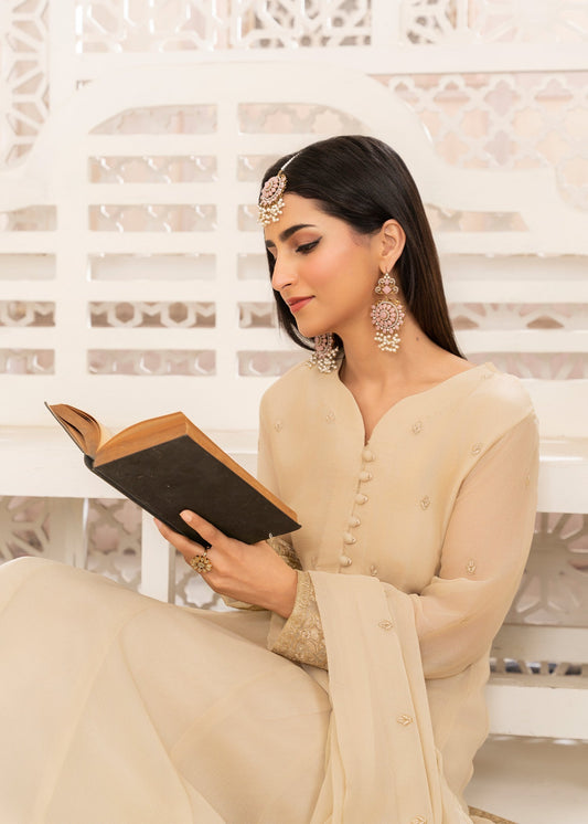 Chiffon Pishwas with Gold Tilla Hem Online in Sri Lanka India Australia