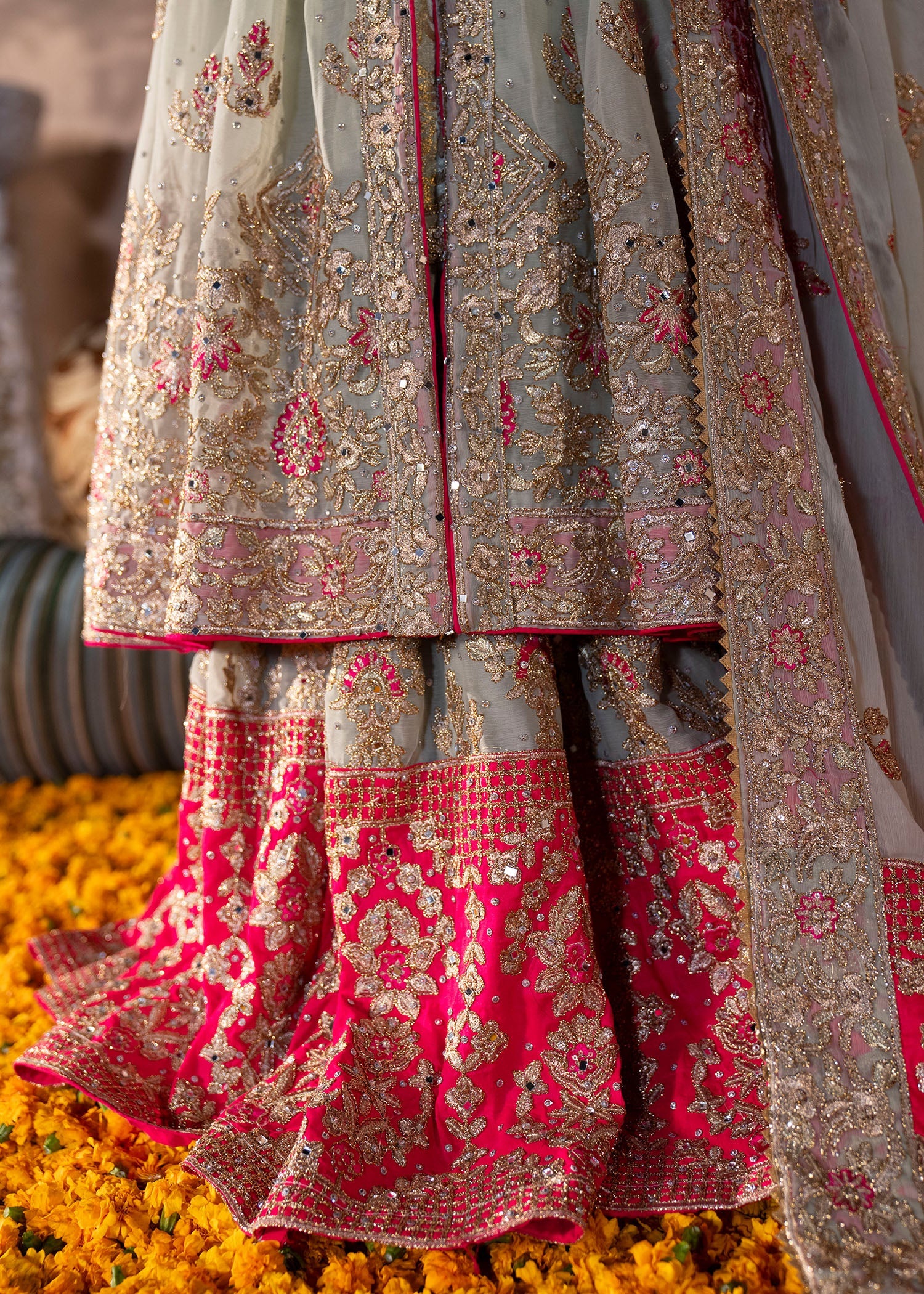 Chiffon Pistachio Green Festive Dress Material Online in Sri Lanka India Australia
