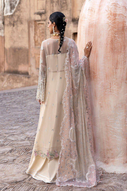 Chikankari Beige Chiffon Dress Material Online in Sri Lanka India Australia