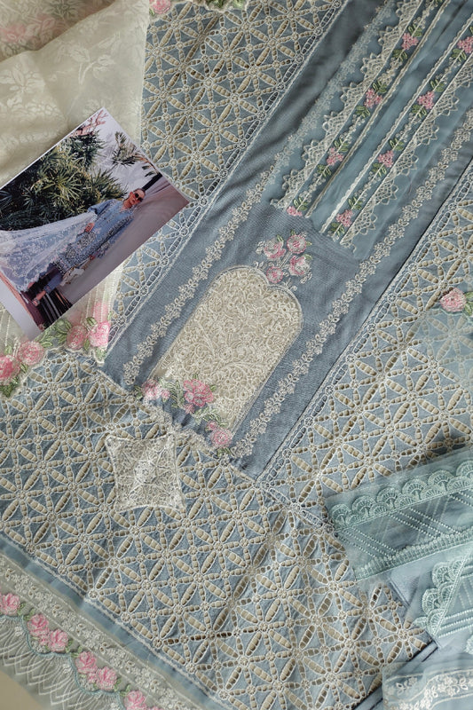 Icy Blue Chikankari Lawn Suit