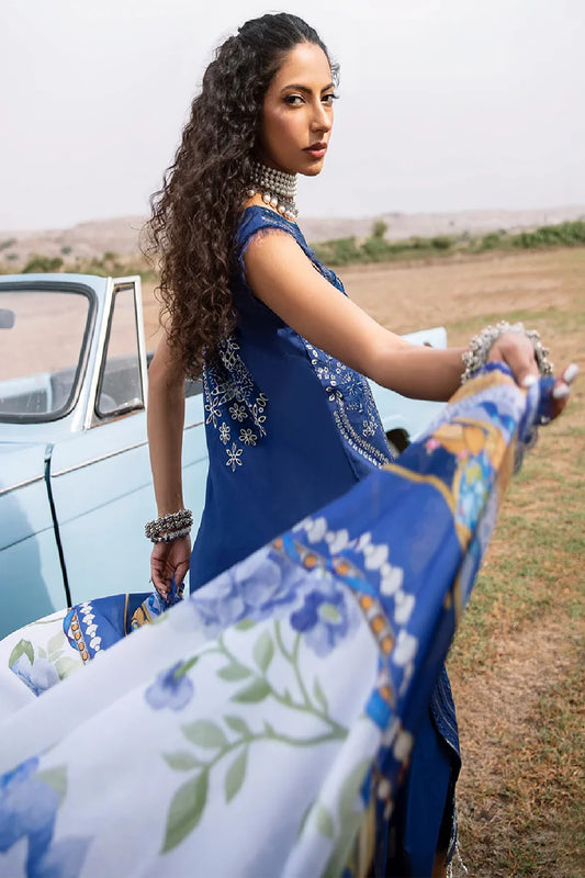 Blue Chikankari Lawn Suit