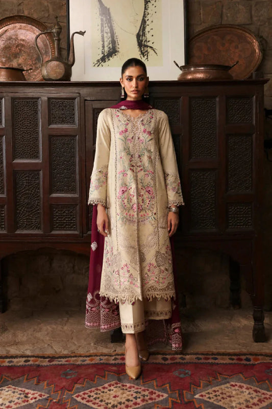 Laser Cut Chikankari Lawn Suit with Chiffon Dupatta