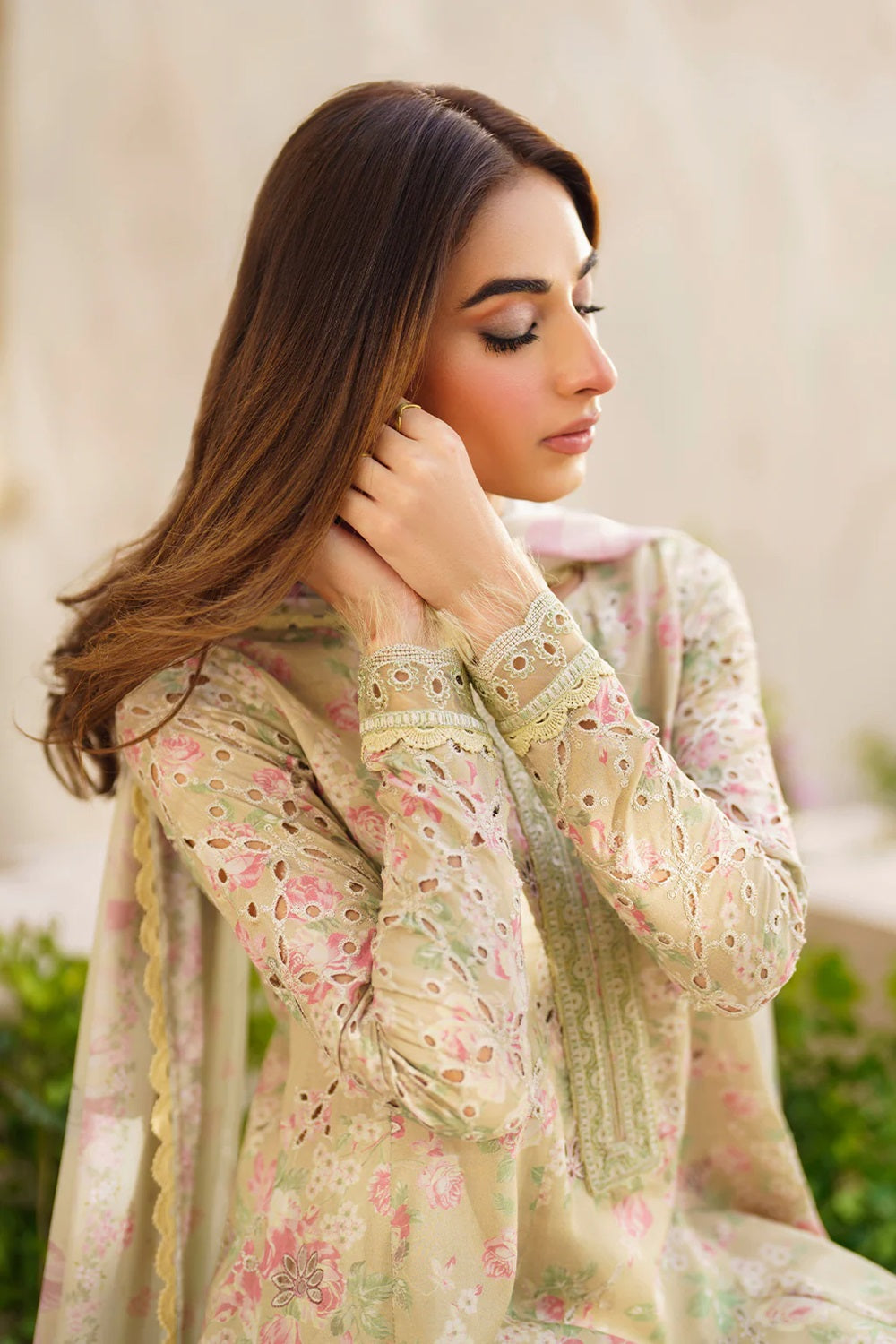 Chikankari Lawn Suit with Chiffon Dupatta