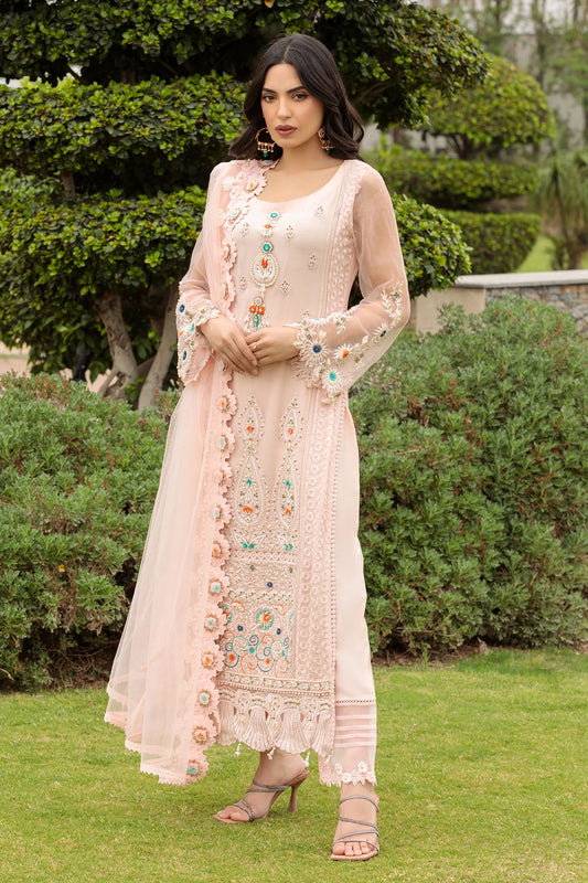 Readymade Pure Reshmi Chikankari Suit