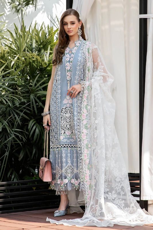 Icy Blue Chikankari Lawn Suit