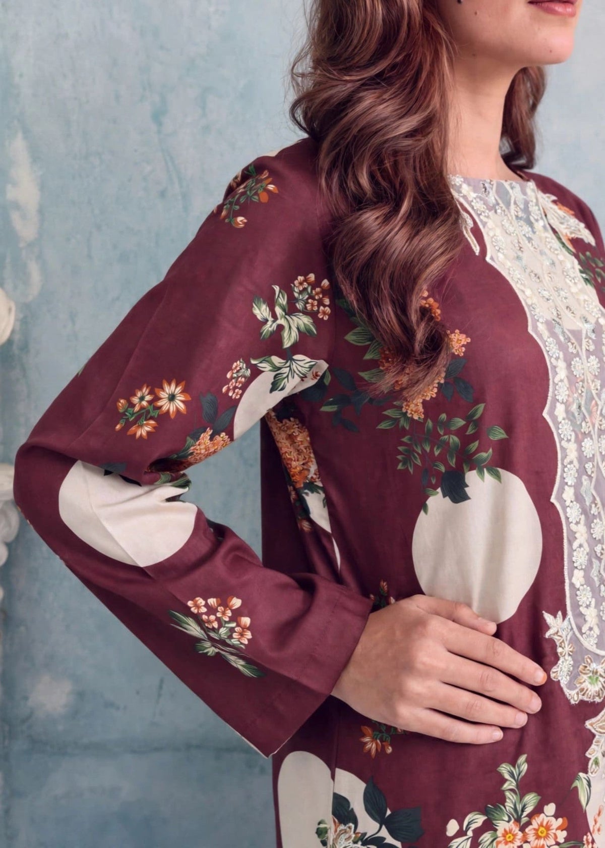 Chocolate Brown Cotton Kurta Set with Plazzo Online in Sri Lanka India Australia