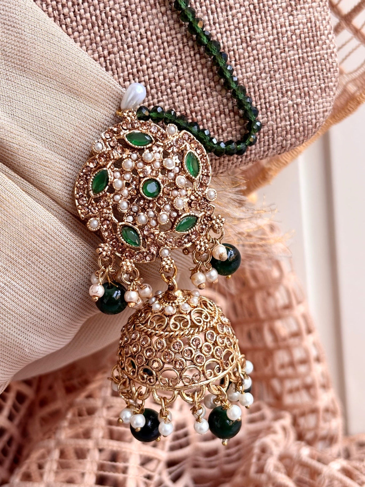 Classic Royal Green Stone Choker Set Online in UK USA Canada