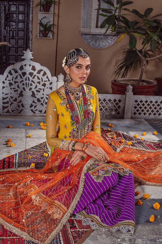 Yellow Green Readymade Pure Chiffon Suit