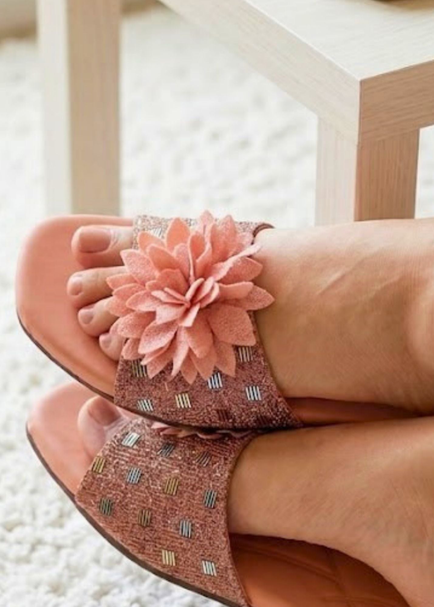 Comfortable Blush Pink Flats Online in UK USA Canada