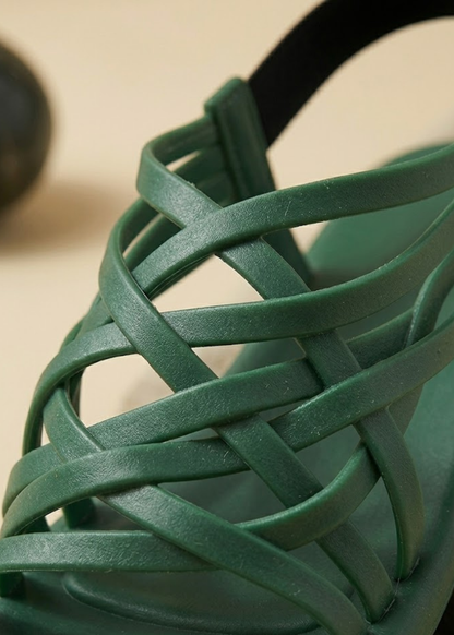 Comfortable Dark Green Strap Sandals Online in UK USA Canada