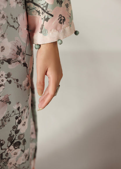 Comfortable Printed Silk Lawn Pakistani Suit Online in KSA Riyadh Saudi Arabia Oman Bahrain Qatar