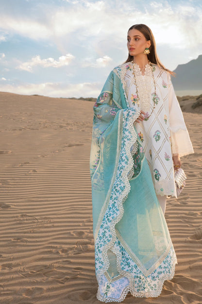 Ivory Embroidered Lawn Suit