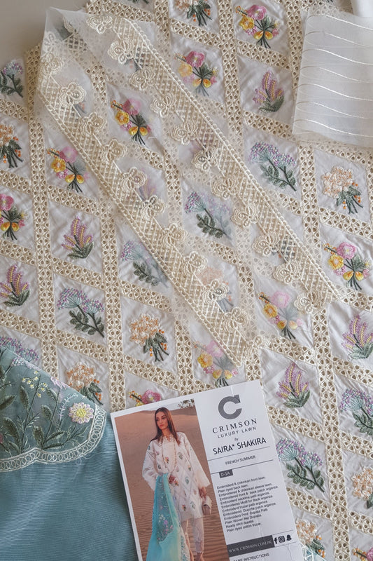 Ivory Embroidered Lawn Suit