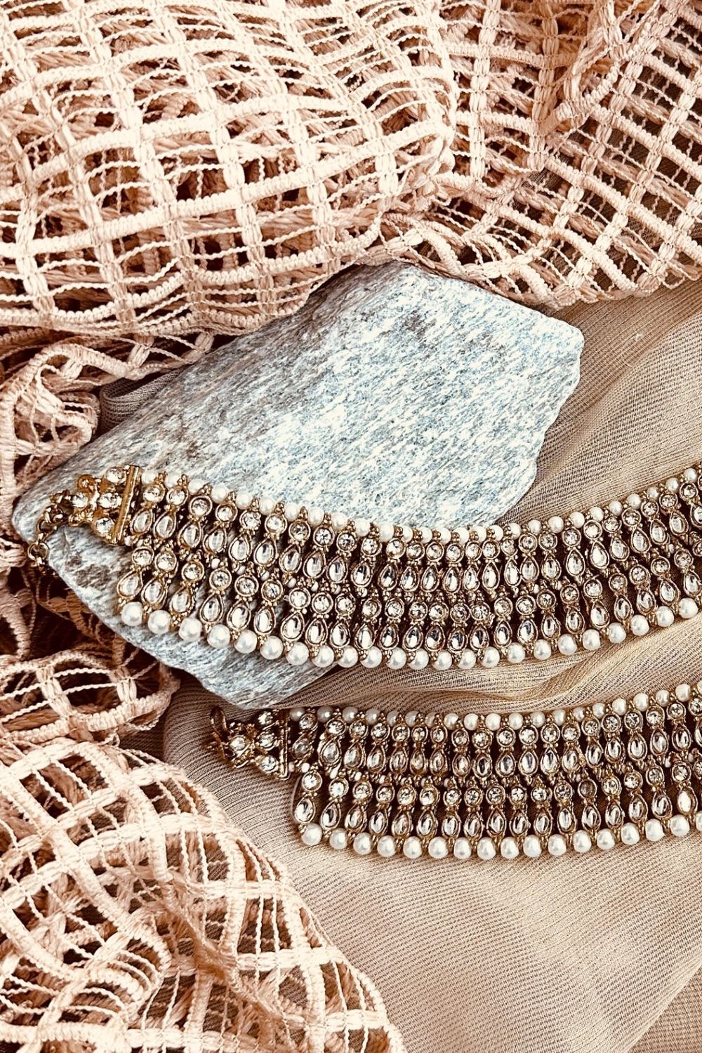 Copper Beaded Stone Work Anklet Online in Dubai UAE Abudhabi Ajman Sharjah