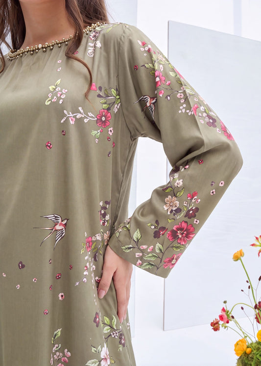Corduroy Embellished Kaftan Daily Wear Online in Sri Lanka India Australia