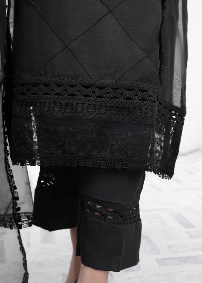 Cotton Black Embroidered Suit Online in Dubai DXB UAE Abudhabi Meena Bazaar