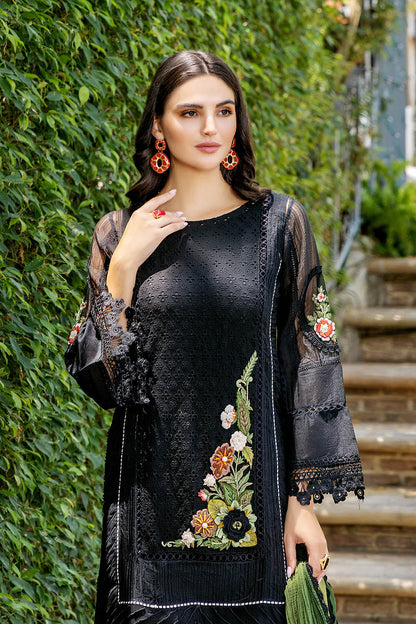 Cotton Chikan Embroidered Partywear Suit Online in Dubai DXB UAE Abudhabi Meena Bazaar