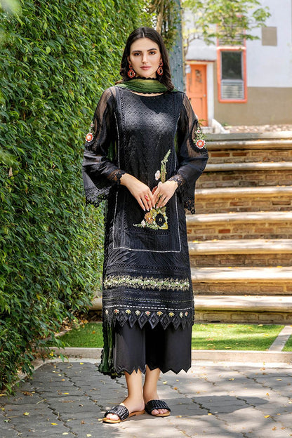 Cotton Chikan Embroidered Salwar Suit Online in Dubai UAE Abudhabi Ajman Sharjah