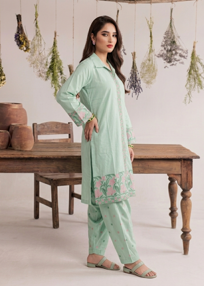 Cotton Embroidered Festive Suit Online in Sri Lanka India Australia