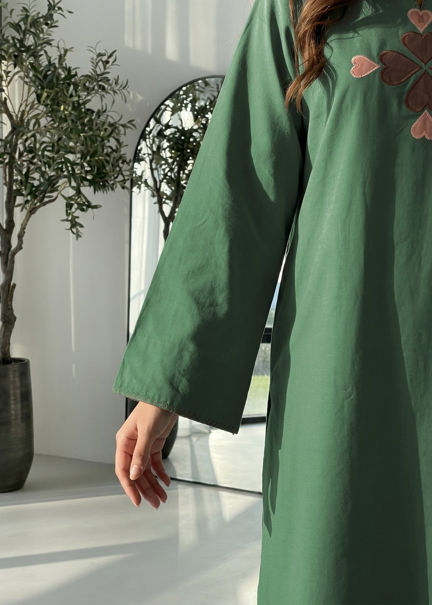 Cotton Embroidered Long Kurta Set Online in Dubai UAE Abudhabi Ajman Sharjah
