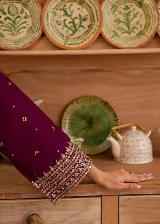 Cotton Embroidered Magenta Haze Pakistani Suit Online in Sri Lanka India Australia