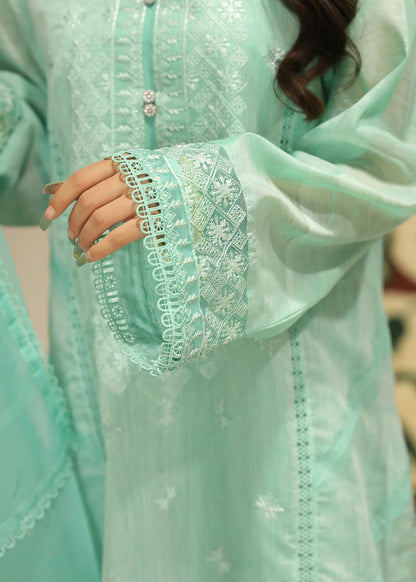 Cotton Embroidered Mint Green Ladies Suit Online in UK USA Canada