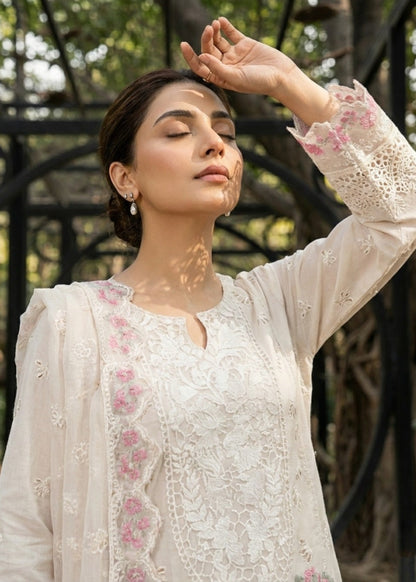 Cotton Embroidered Off-White Party Wear Suit Online in Sri Lanka India Australia