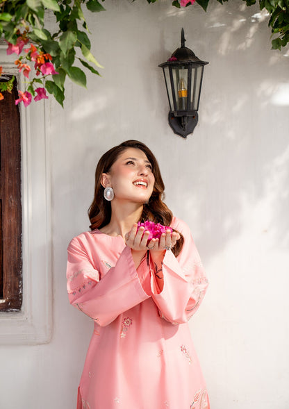 Cotton Embroidered Peach Pink Suit Online in Sri Lanka India Australia
