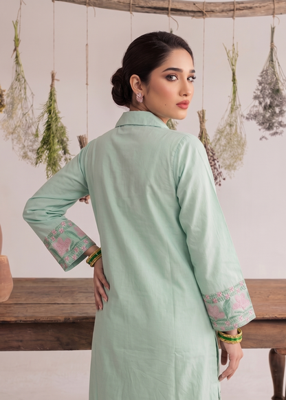Cotton Embroidered Straight Cut Kurta Online in Dubai UAE Abudhabi Ajman Sharjah