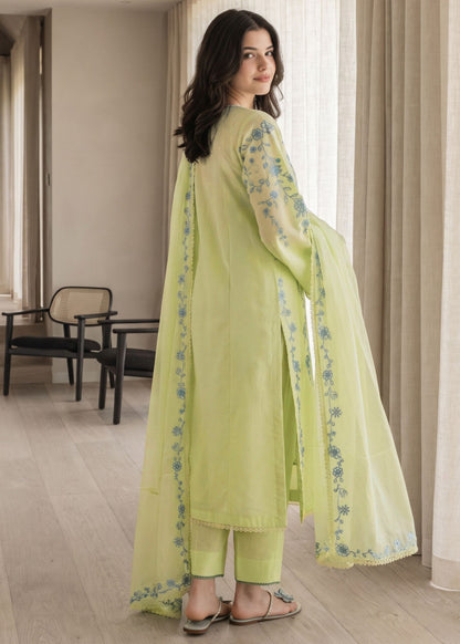 Tea Green Lawn Cotton Embroidered Pakistani Suit Online in Sri Lanka India Australia