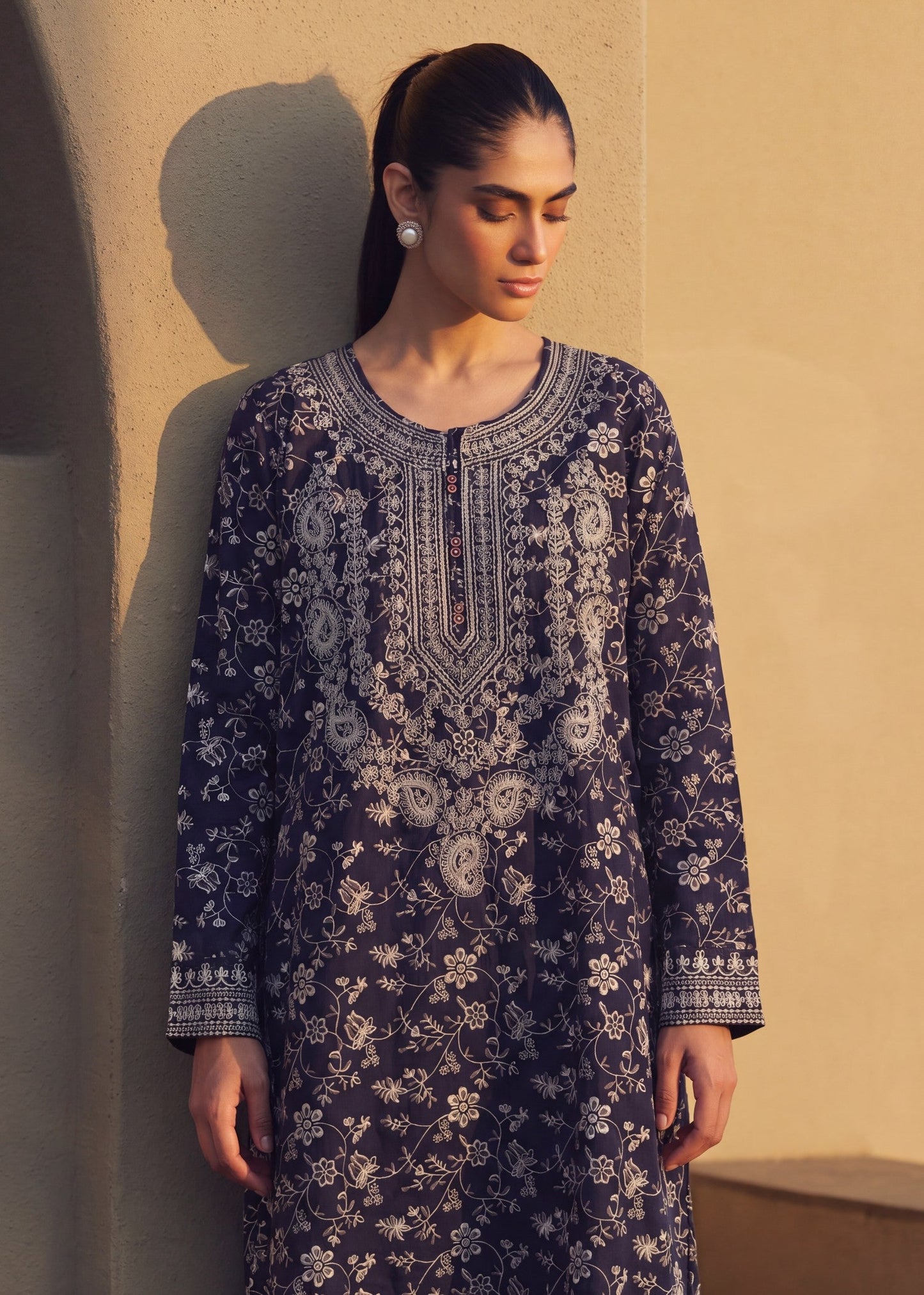 Cotton Kaftan with Embroidery Online in Dubai DXB UAE Abudhabi Meena Bazaar