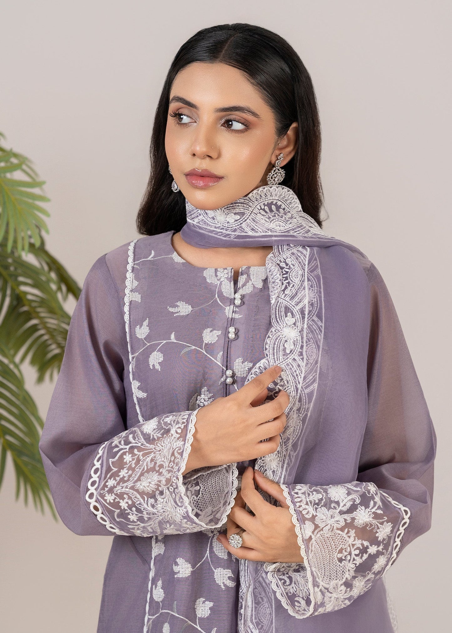 Cotton Silk Purple Adda Work Suit Online in Dubai UAE Abudhabi Ajman Sharjah