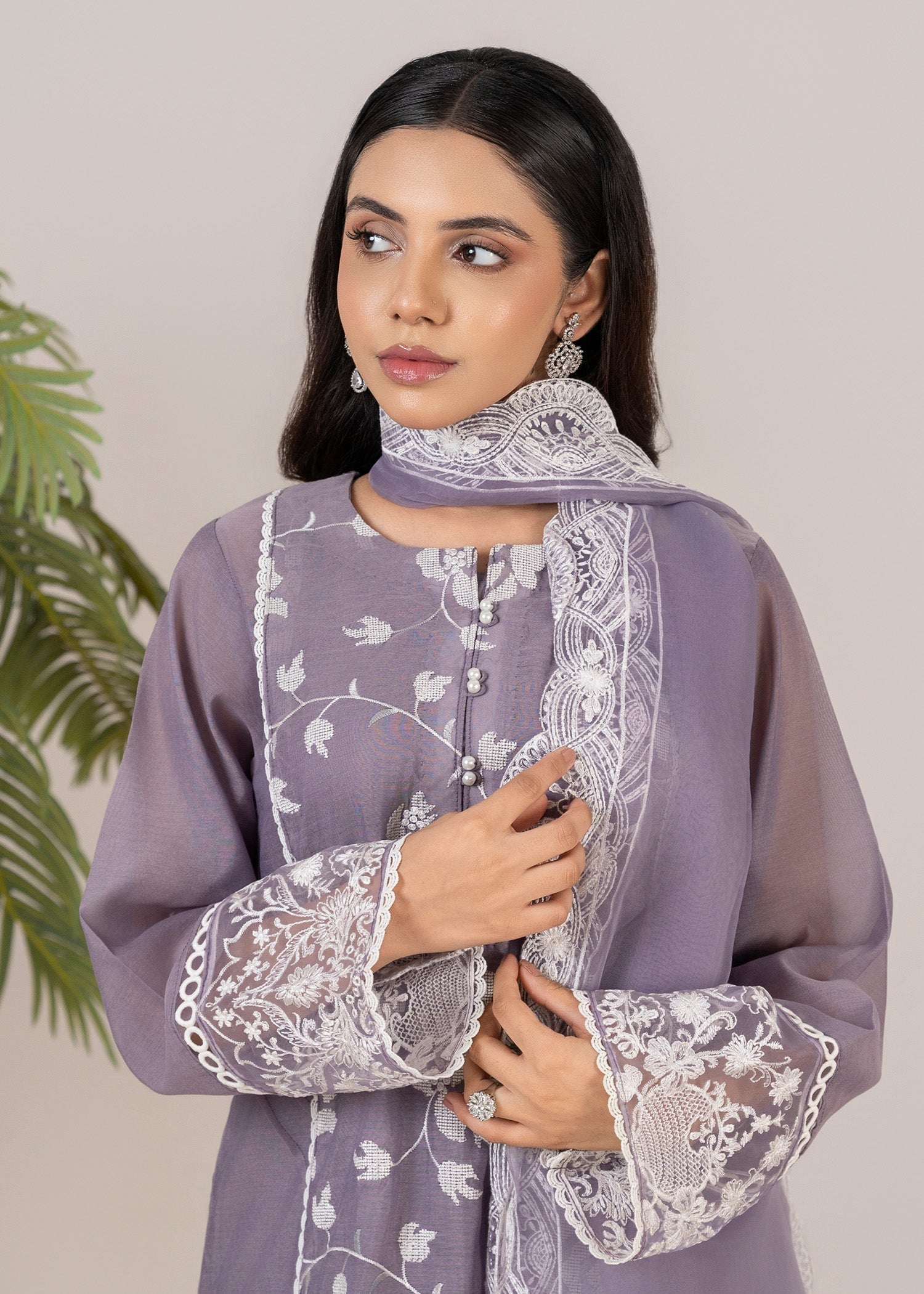 Cotton Silk Purple Adda Work Suit Online in Dubai UAE Abudhabi Ajman Sharjah