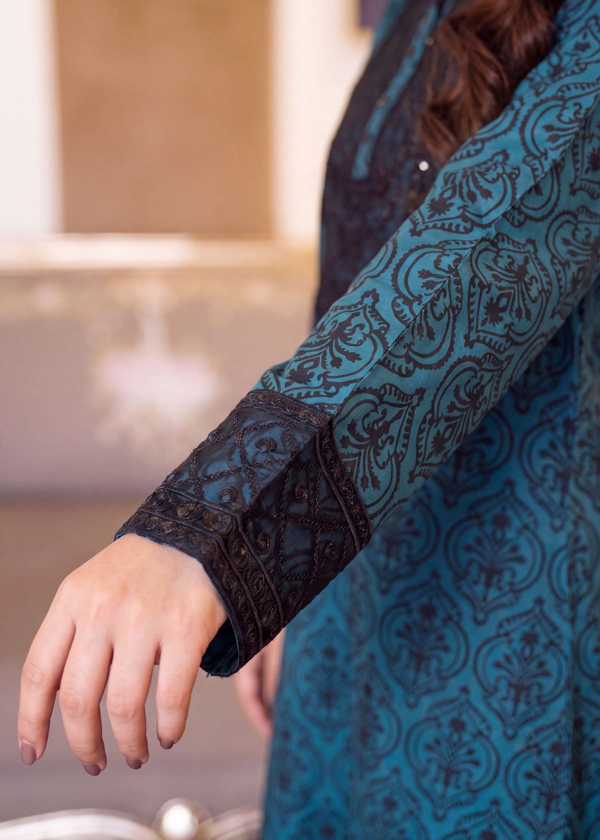 Cotton Teal Kaftan Online in Sri Lanka India Australia