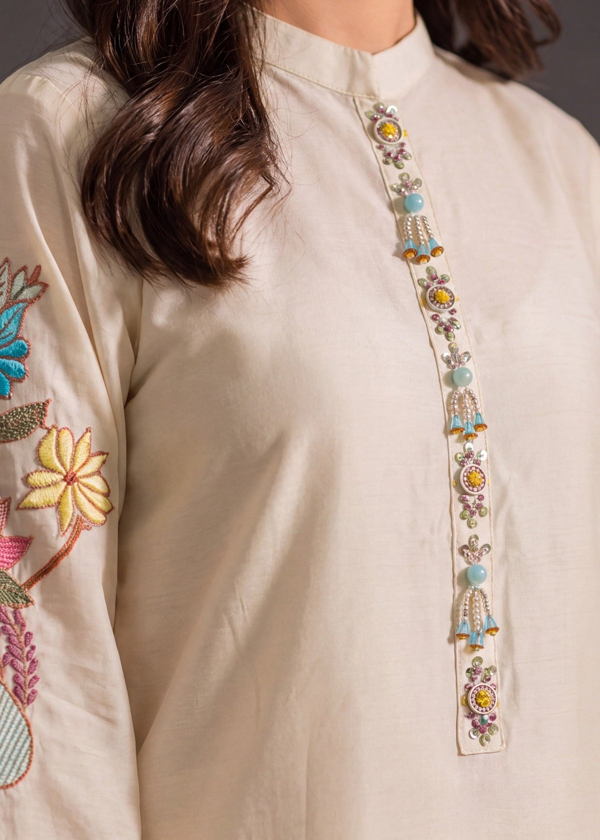 Cotton Wheat Embroidered Ladies Suit Online in Sri Lanka India Australia