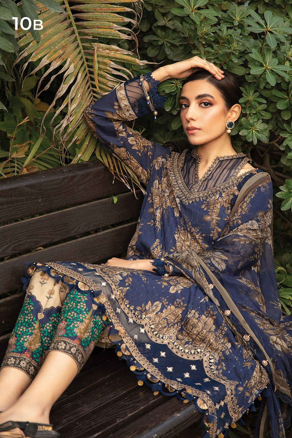 Embroidered Lawn Suit with Chiffon Dupatta