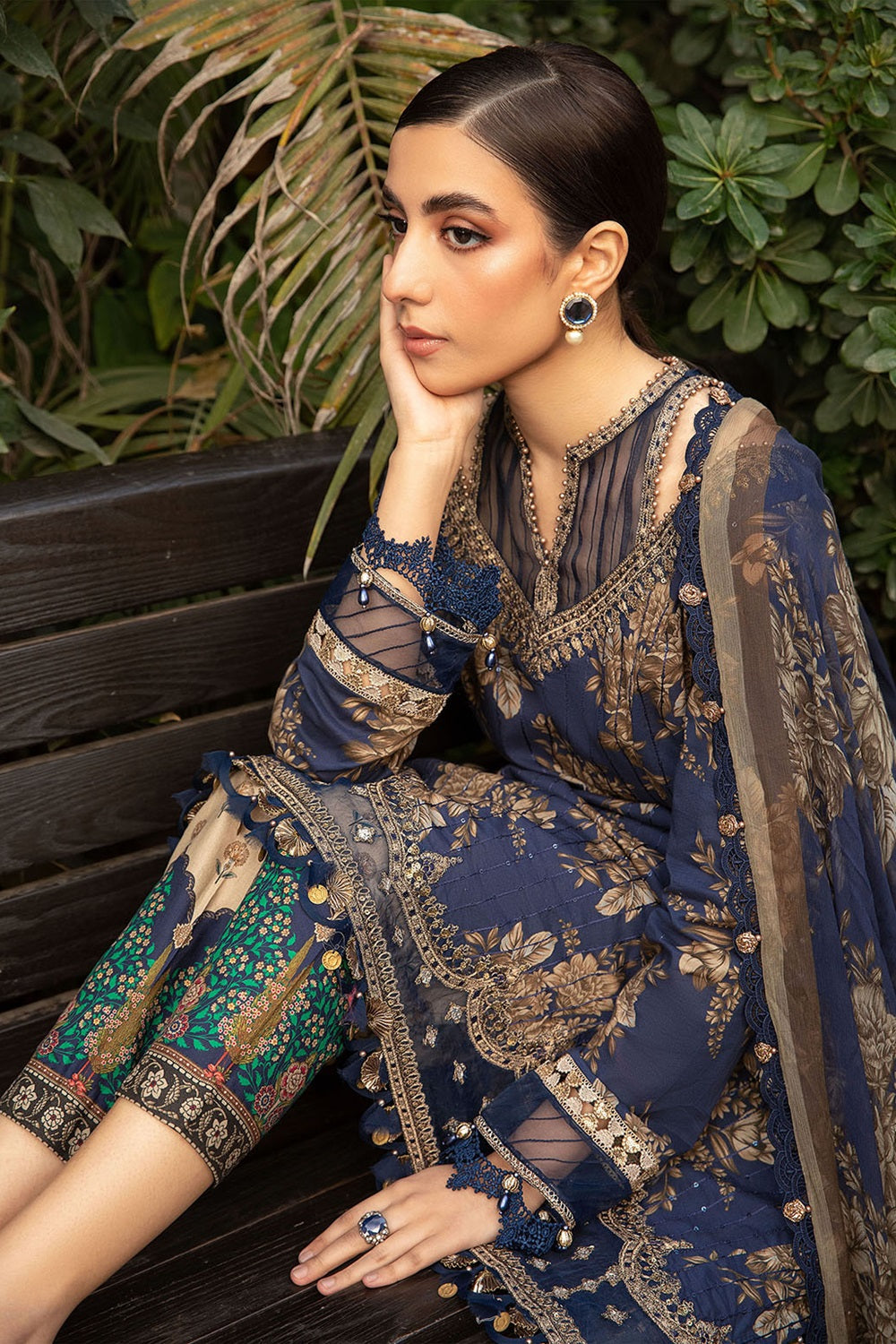 Embroidered Lawn Suit with Chiffon Dupatta