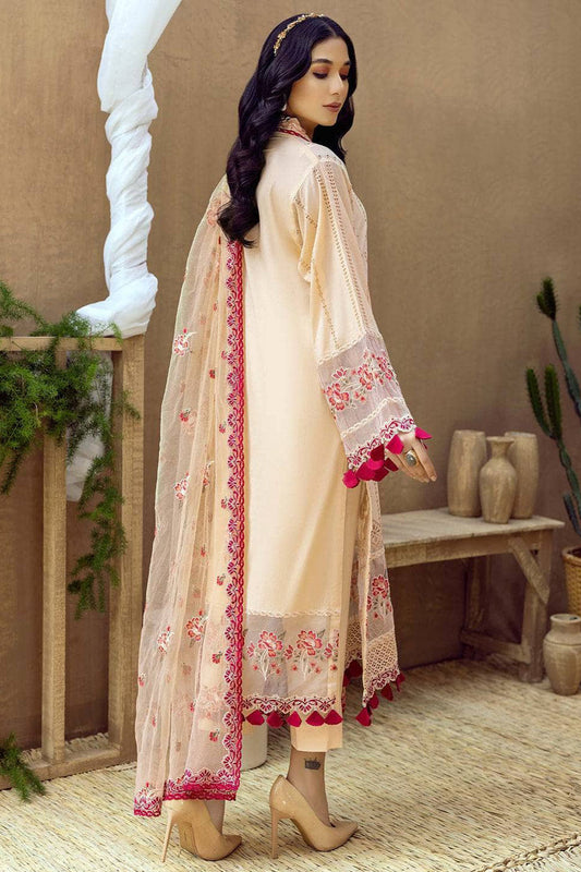 Cream Schiffli Embroidered Lawn Suit