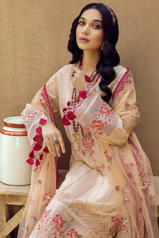 Cream Schiffli Embroidered Lawn Suit