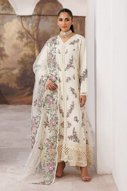 Cream Embroidered Raw Silk Straight Kurta Suit Online in Dubai UAE Abudhabi Ajman Sharjah