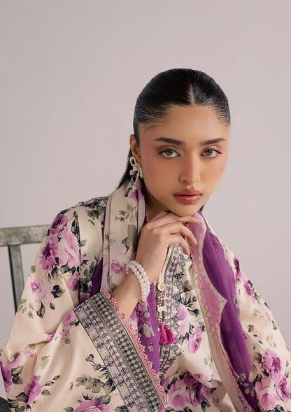 Cream Lawn Kurta Set Embroidered Online in Dubai UAE Abudhabi Ajman Sharjah
