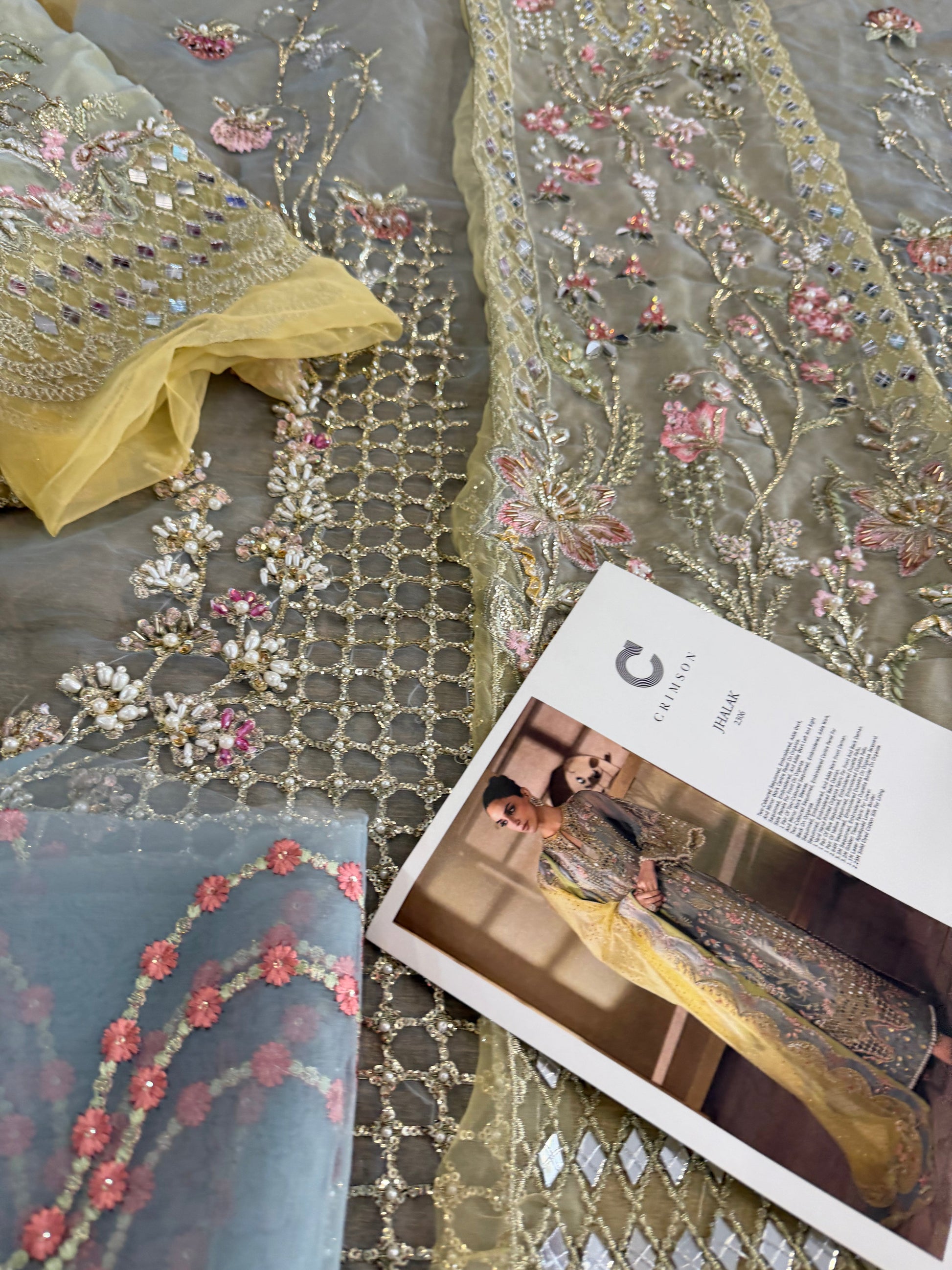 Crimson Chiffon Bridal Dress with Dupatta Online in Sri Lanka India Australia