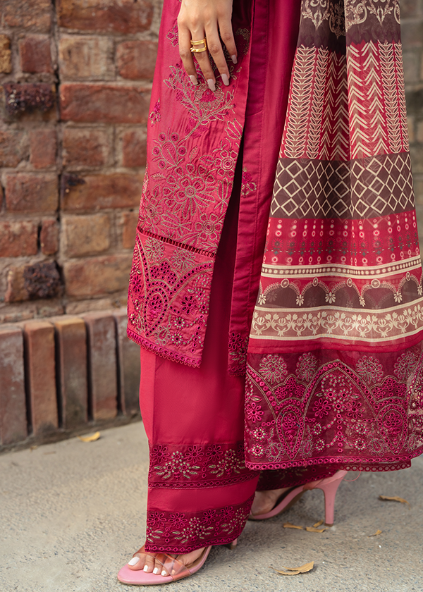 Crimson Embroidered Lawn 3 Piece Suit Online in Sri Lanka India Australia
