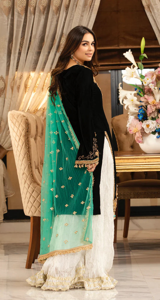 Readymade Micro Velvet Sharara