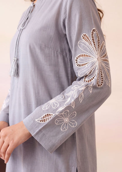 Daily Wear Ash Grey Khaddar Kurta Set Online in Sri Lanka India Australia